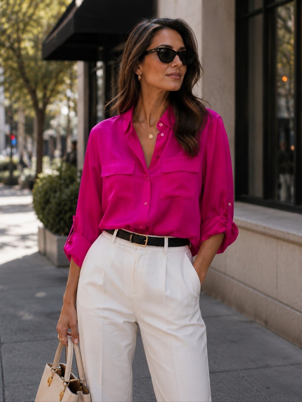 T.Bahama 100% silk blouse